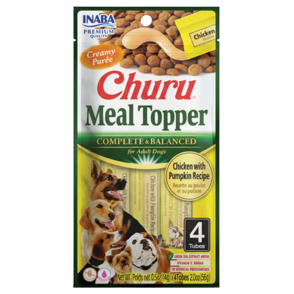 Churu Meal Topper Chicken with Pumpkin Recipe For Dogs 4 Tubes 56g.