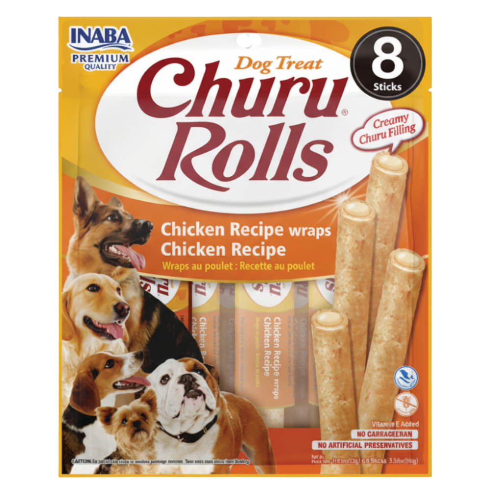 Churu Rolls Chicken Recipe wraps Chicken Recipe For Dogs 8 Sticks.