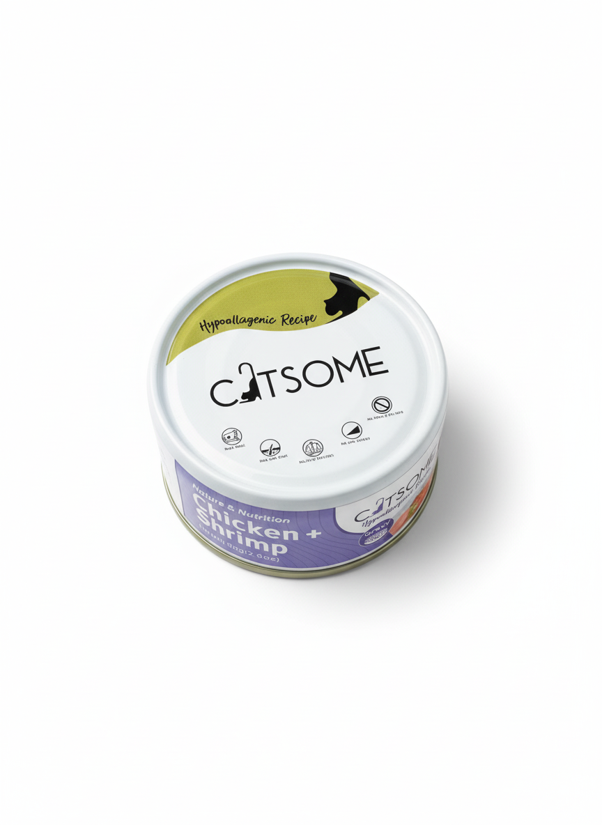 Catsome Grain Free Chicken & Shrimp Cat Canned Food Gravy 80g.