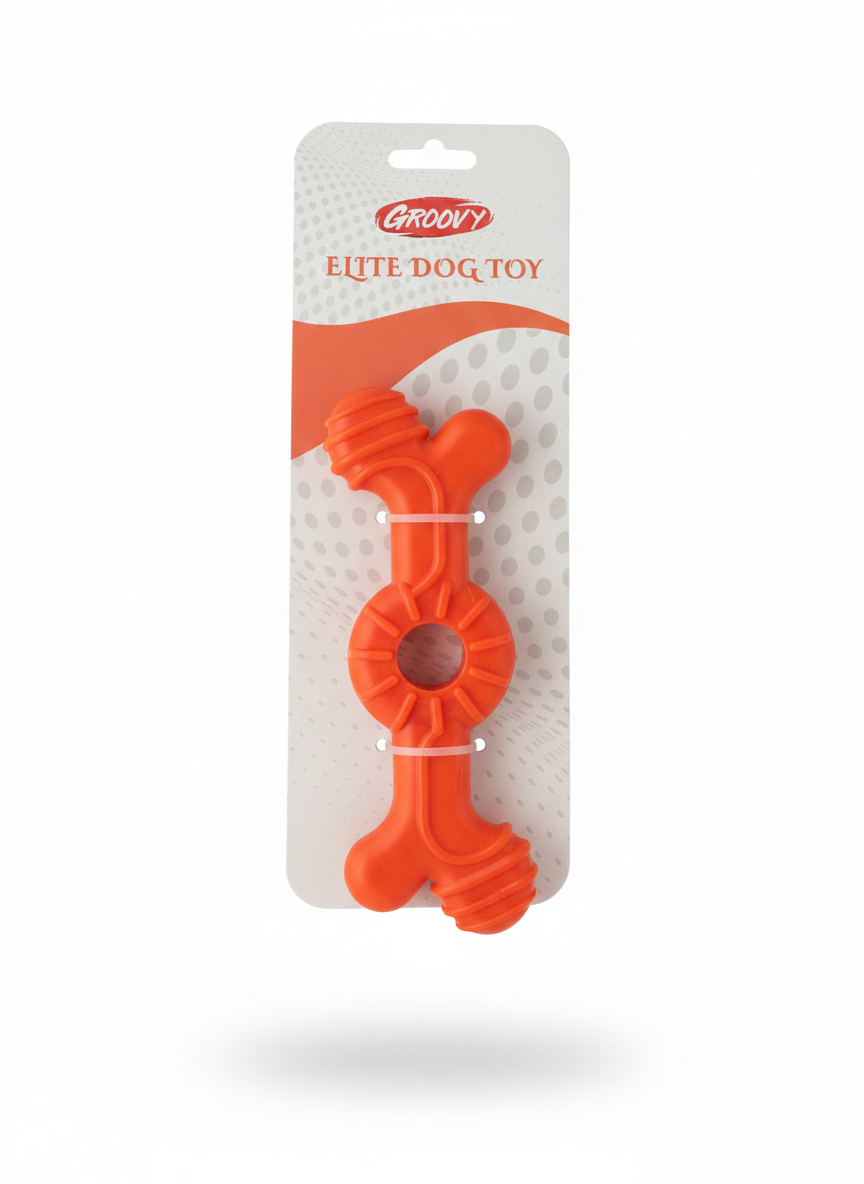 Groovy Elite Dog Toy Bone Ring