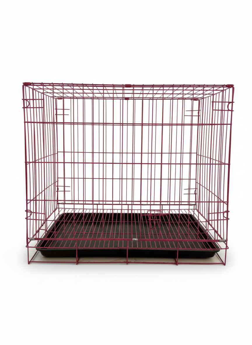 Steel Pet Box 60*45Cm Red.
