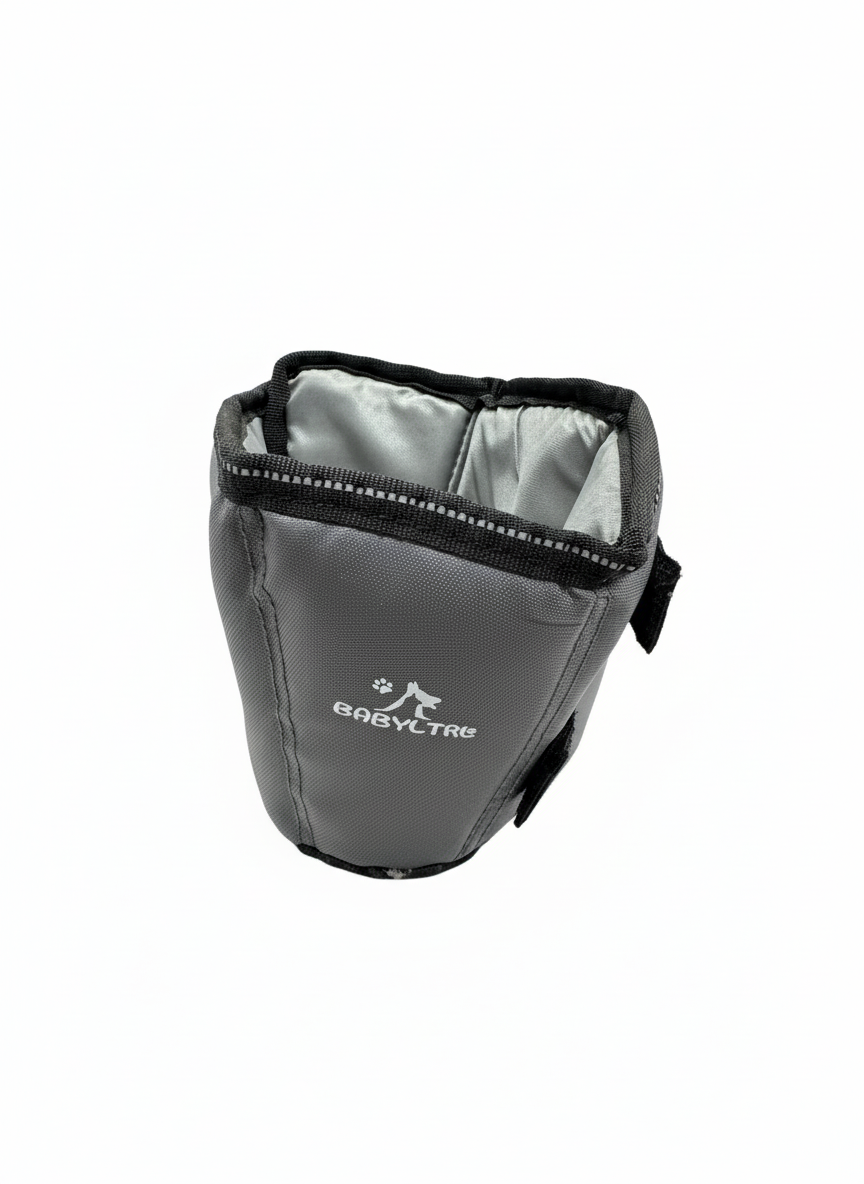 INKZOO Dog Cone Collar for After Surgery Soft Pet Recovery gray size S.