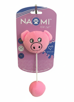 Naomi Pink Pig Plush Cat Toy.