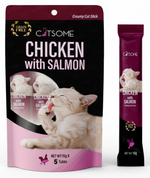 CATSOME Creamy Cat Stick Chicken with salmon 75g (5 sticks/pack)