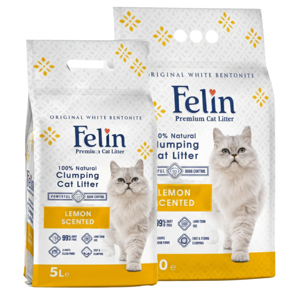Felin Cat litter CLUMPING with limon scent 10 L.