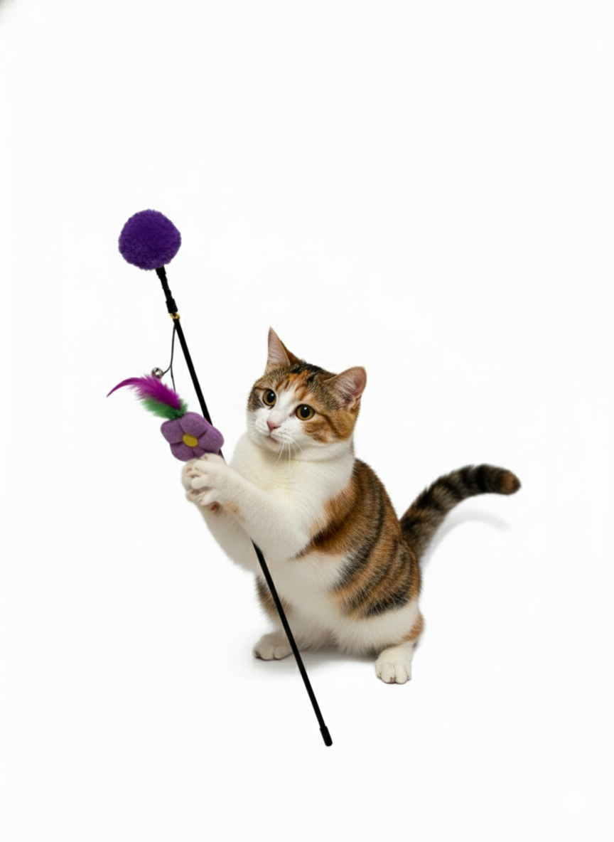 Nunbell Cat Toy Stick Flower
