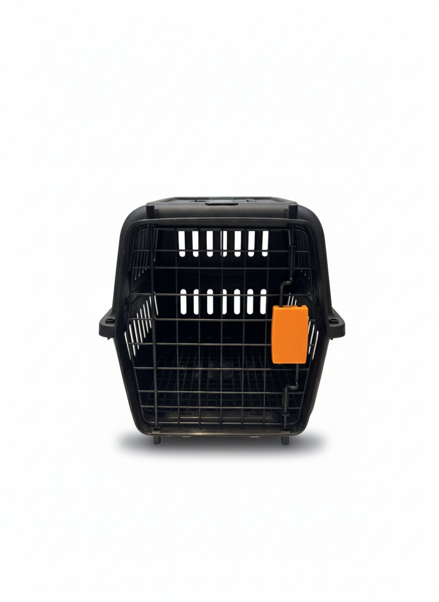 Naomi Pet Crate Black - With Bowl and Plastic Pad 45.5*31*30.5cm.