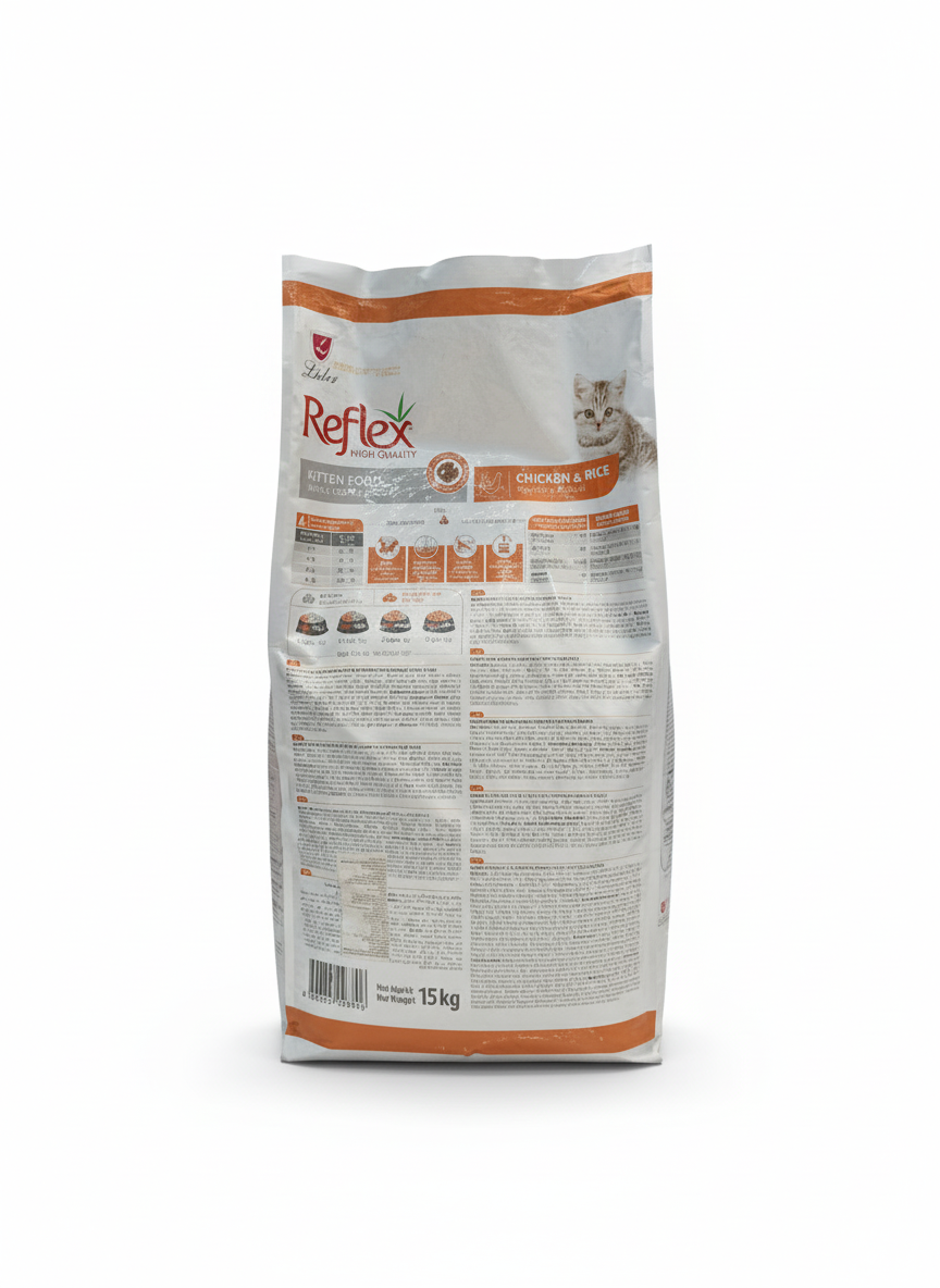 Reflex Kitten With Chicken & Rice 15kg.