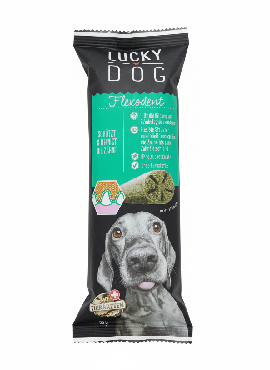 Lucky Dog Dental Snack Flexodent Mint For Adult Dogs 85g.