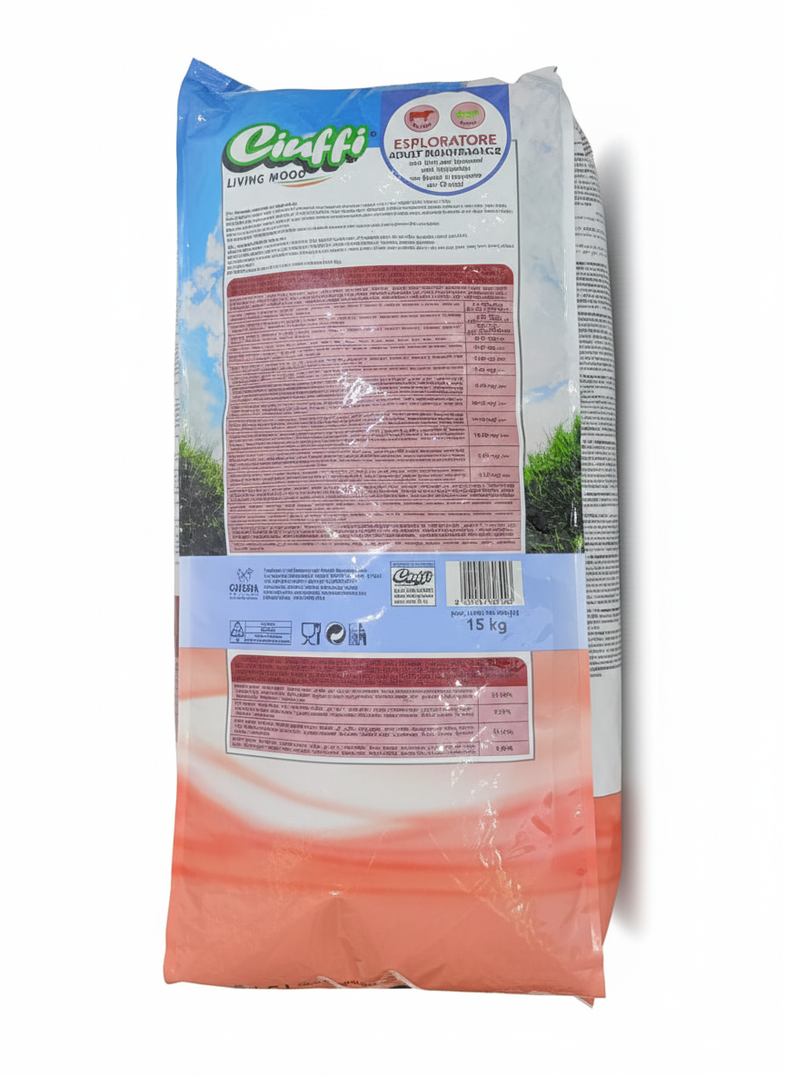 Ciuffi Dry Food For Cats Adult Complete Beef 15kg.