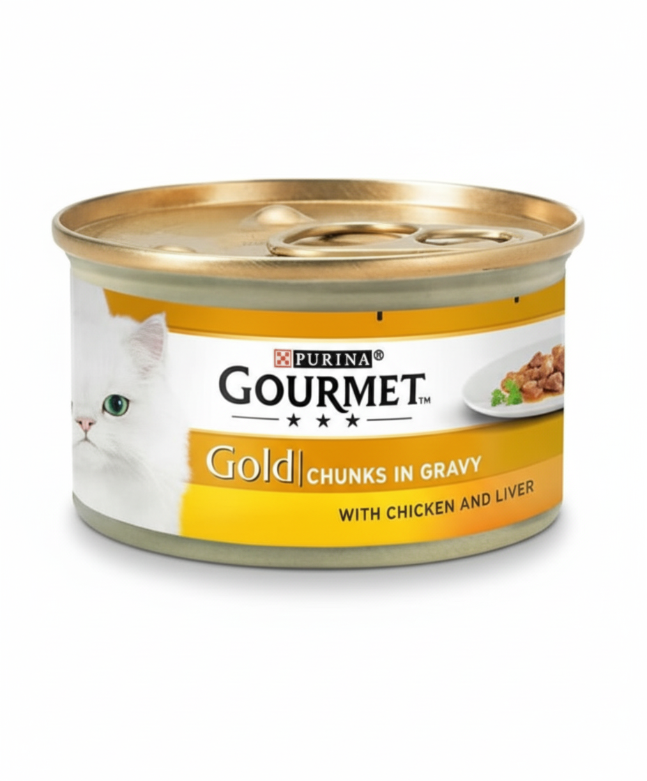 GOURMET PURINA GOLD WITH CHICKEN and LIVER 85 GR.