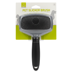 Pet slicker brush on a white background with packaging