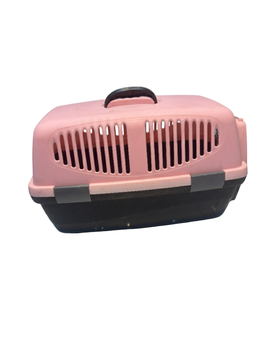 Travel Pet Box with Clips 51*23Cm Pink.