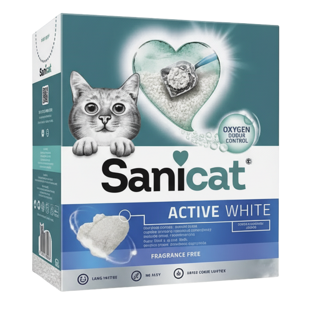 Sanicat Active White Ultra Clumping Cat Litter 10 L (Box) Petfast.shop Sanicat Box & Accessories & Litter Cat Litter petfast.shop Egypt PSA0003S Default Title 800.00