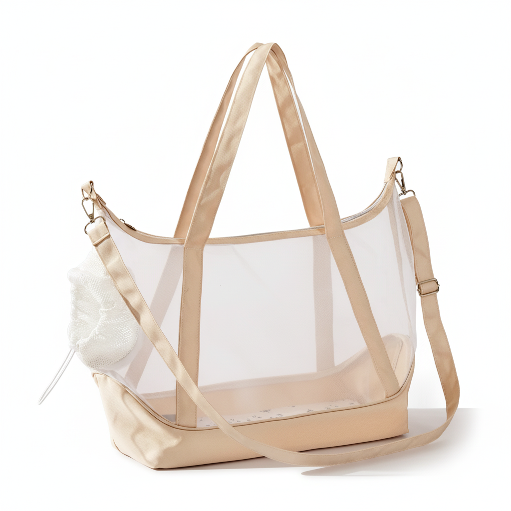 Pet Carrier Breathable Portable Sling Bag with Zipper.