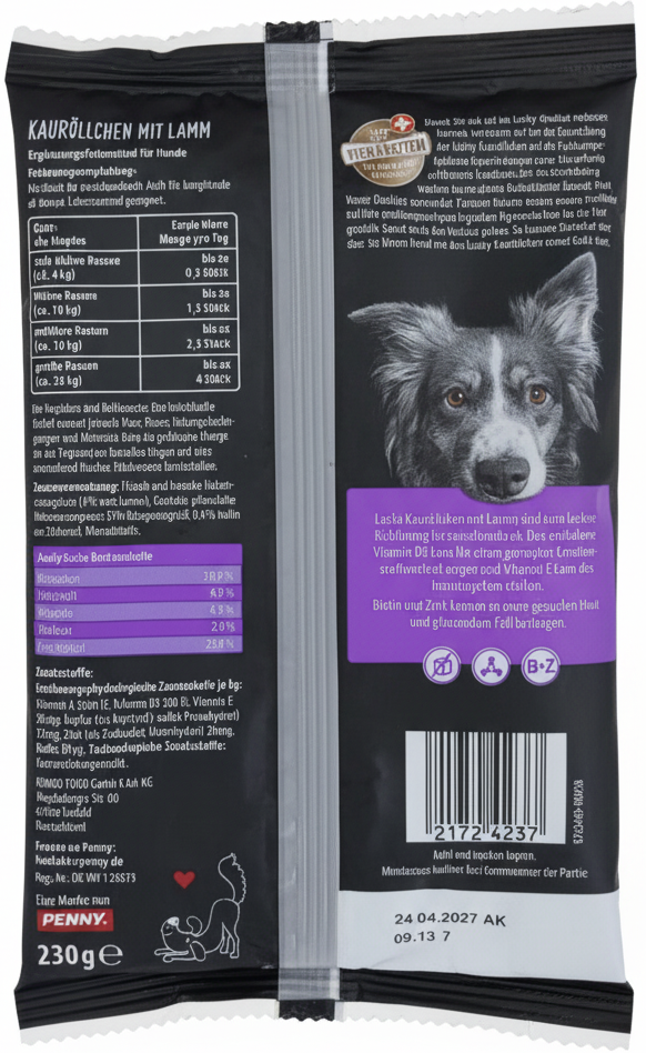 Lucky Dog Lamb Chew Rolls For Dogs 230g.