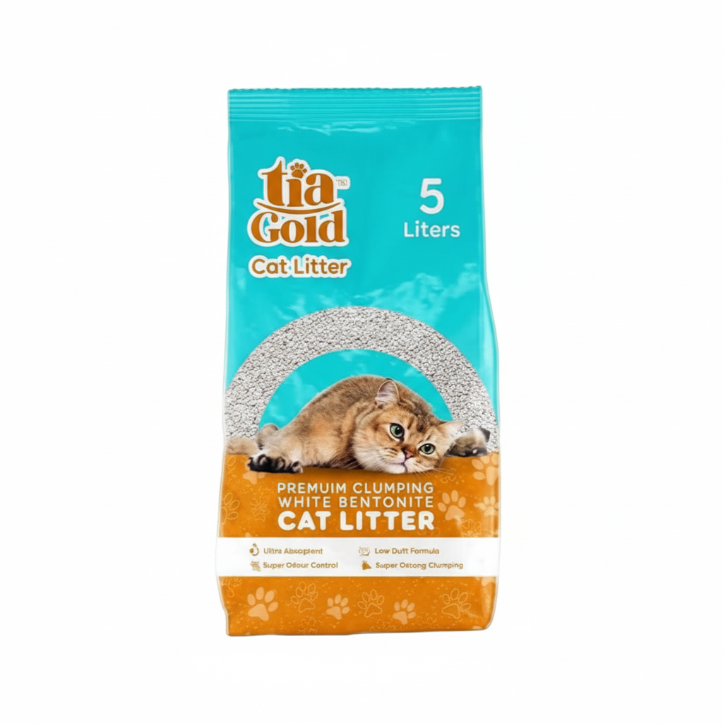 TIA GOLG CAT LITTER CLUMPING GREEN APPLE 5 L.