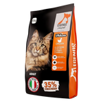 Cat food package with a cat on the front, featuring the brand 'Legends' and highlighting chicken as a main ingredient.