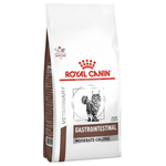 Royal Canin Veterinary Gastrointestinal Moderate Calorie cat food bag on a white background