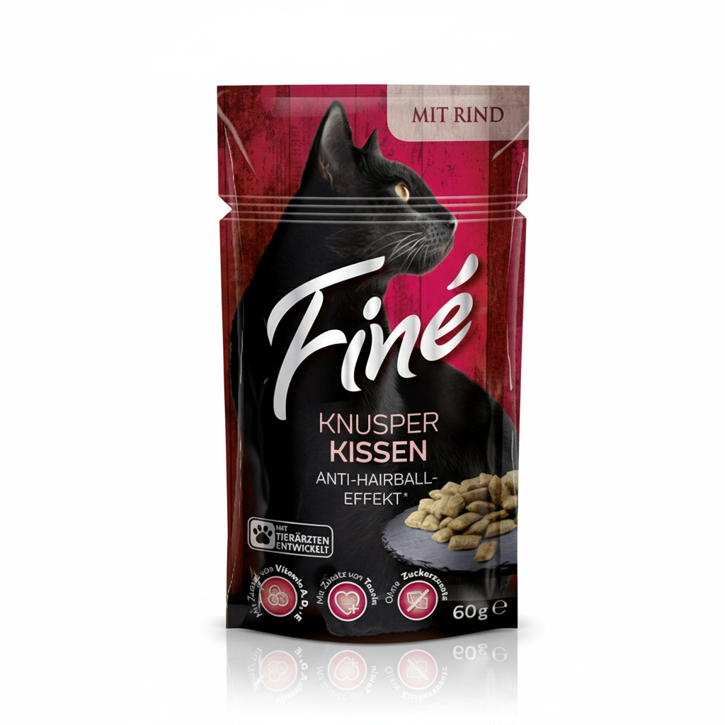 Fine Anti-Hairball Beef Cat Treats 60g.