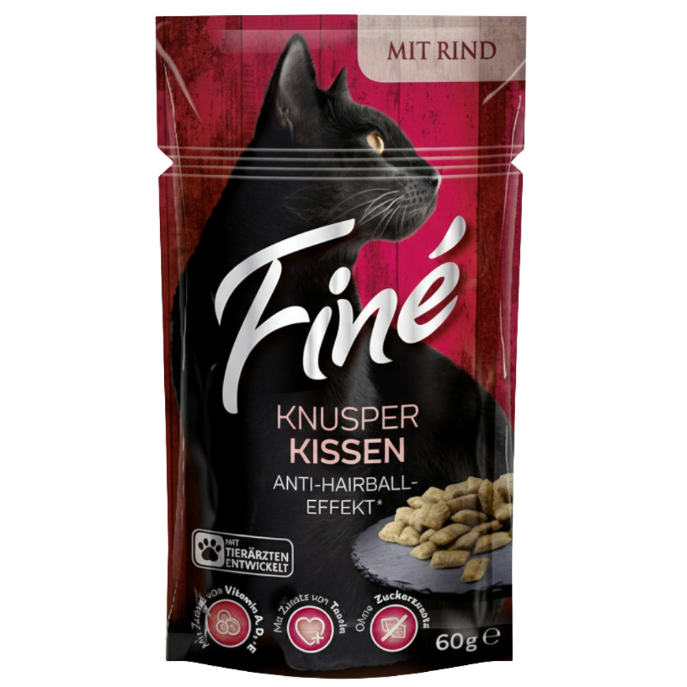 Fine Anti-Hairball Beef Cat Treats 60g.