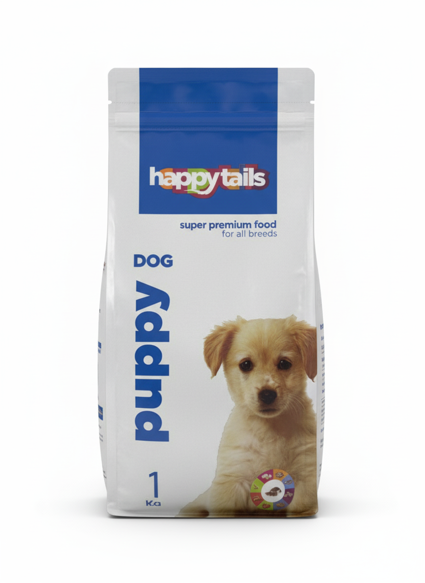 Happy Tails Dry Food For Puppies 1 kg.