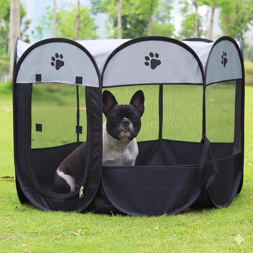 Pet Tent for Cats and Small Dogs Gray Small 73x73x43 cm.