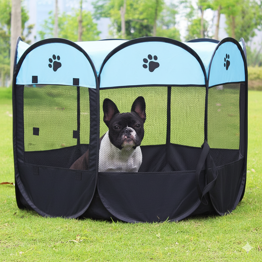 Pet Tent for Cats and Small Dogs Blue Small 73x73x43 cm.