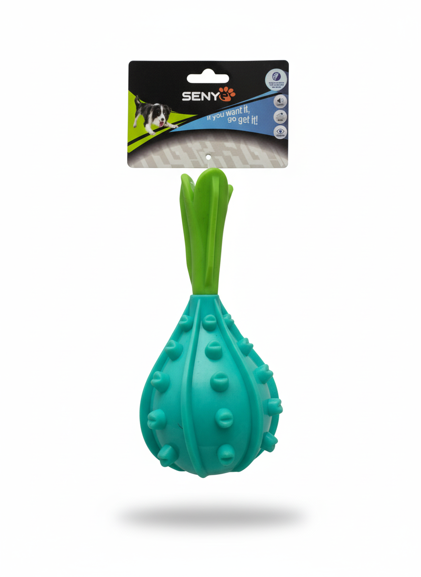 Senye Orange and Green Squeaky Ball Dog Toy.