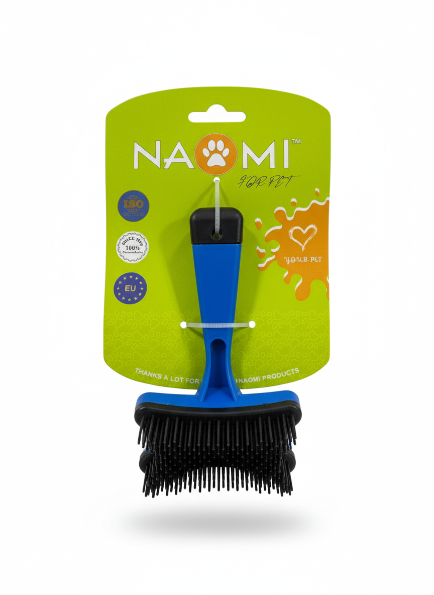 Naomi Pet brush Color: Blue.