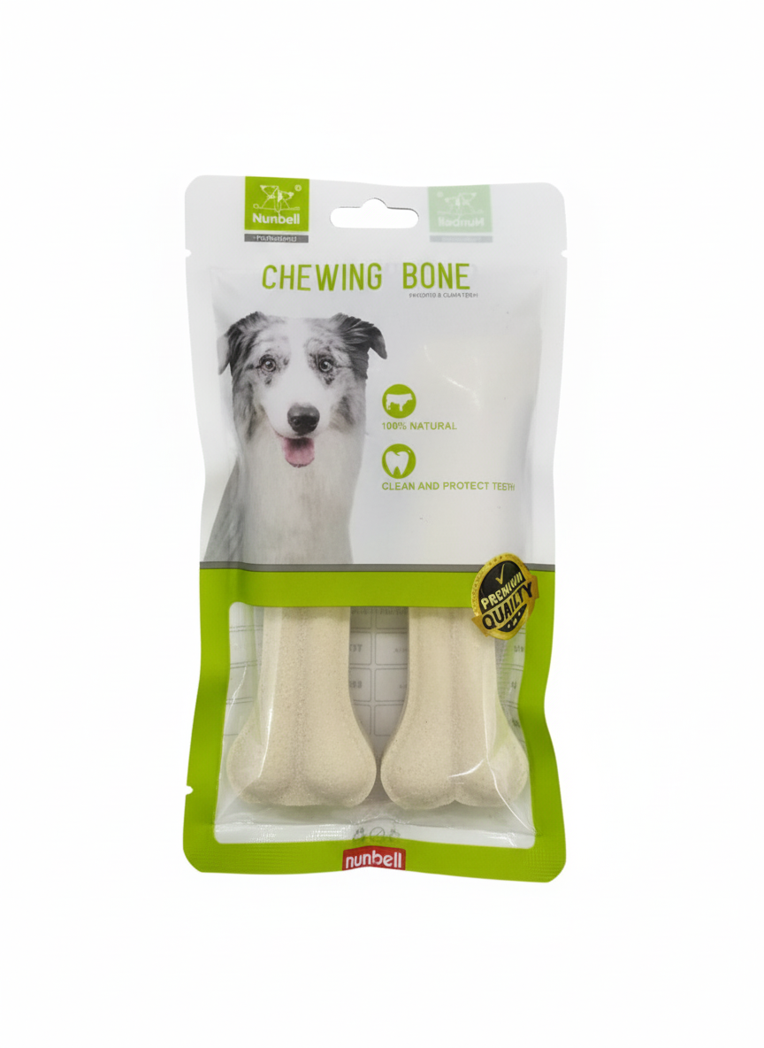Nunbell Chewing Bone Dog Treat 2 Bone Small.