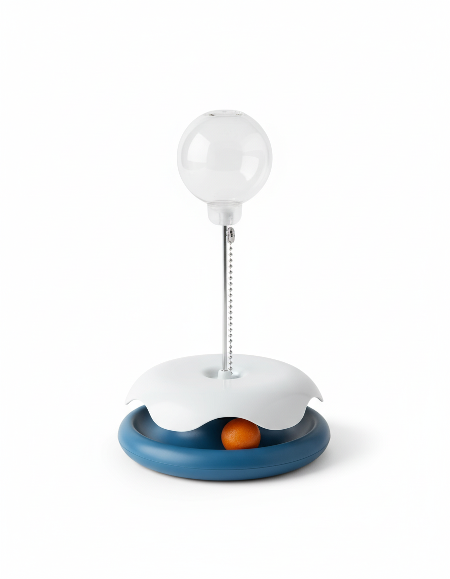 Pet Leaky Turntable Toy Color Blue.