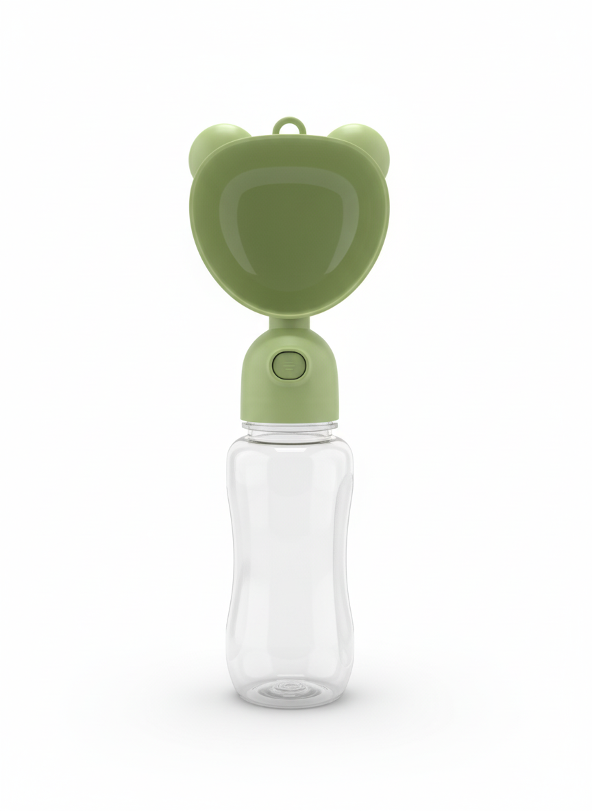 Pet water bottle with cup 550ml.
