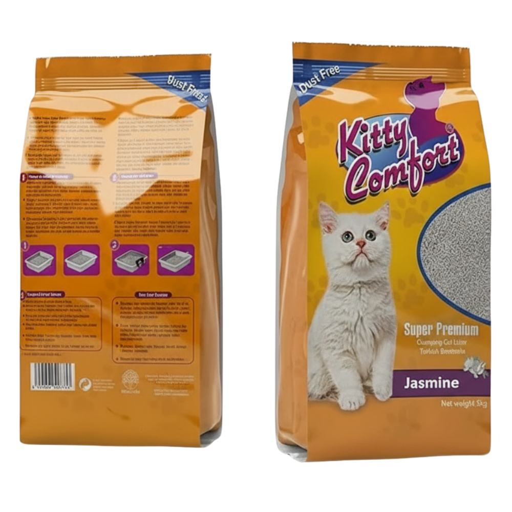KITTY COMFORT CAT LITTER CLUMPING GASMINE 5 KG.
