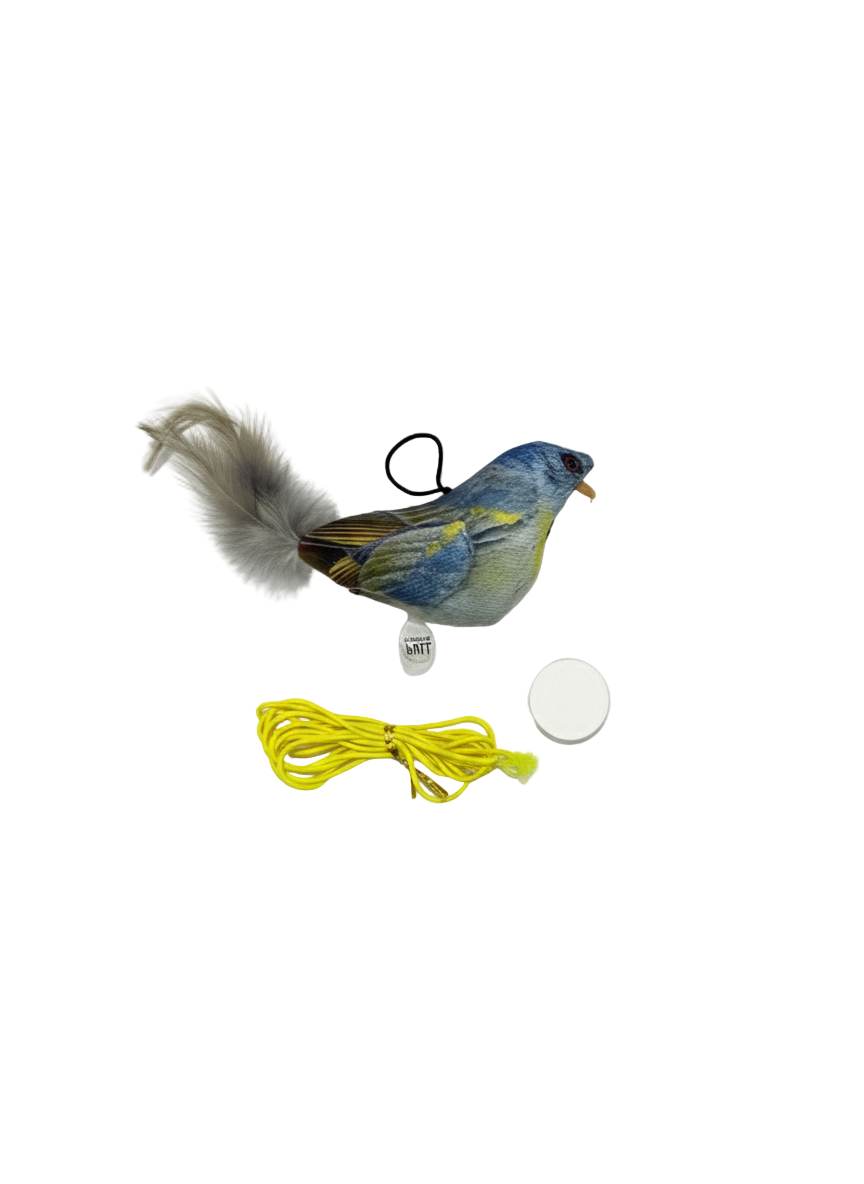 Squeaky Birds Cat Toys Simulated Elastic Birds