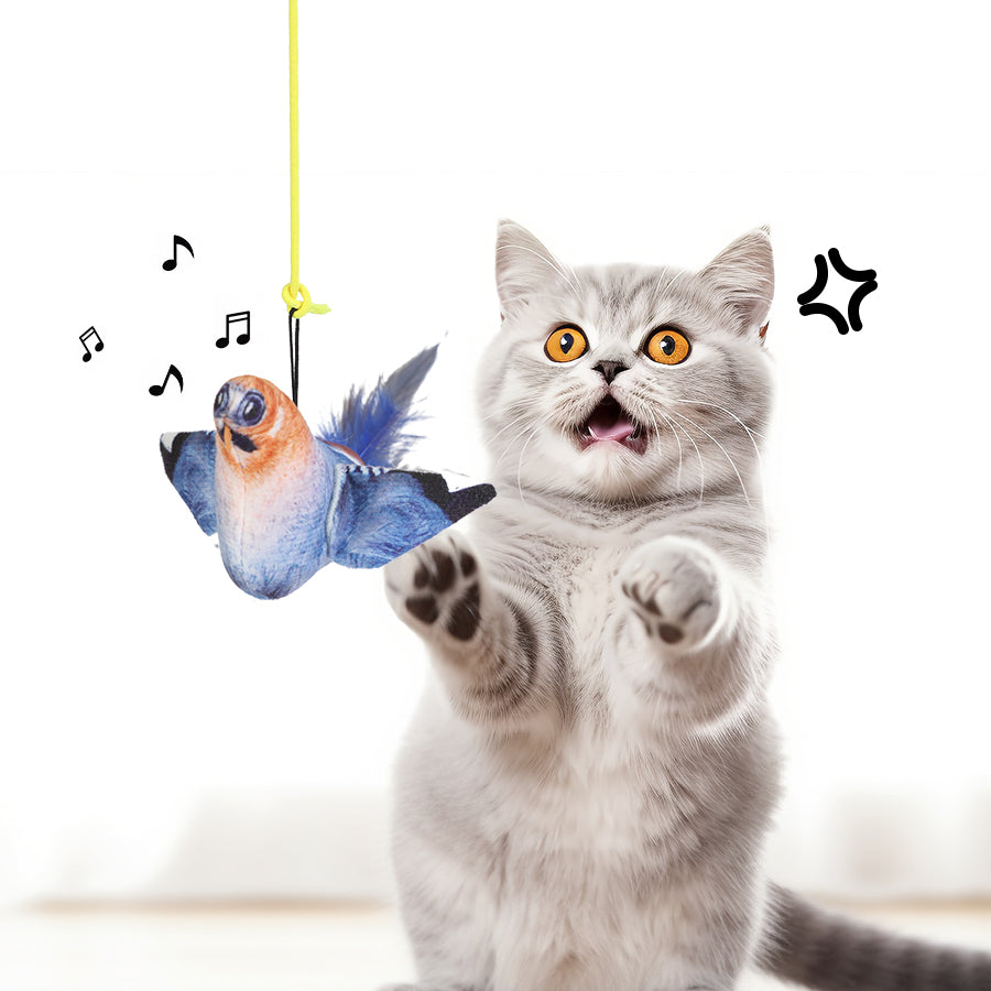 Squeaky Birds Cat Toys Simulated Elastic Birds.