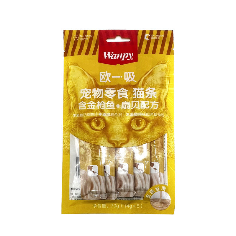 Wanpy Creamy Treat for Cats 70g - 5 peices - tuna & scallops.