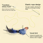 Squeaky Birds Cat Toys Simulated Elastic Birds.