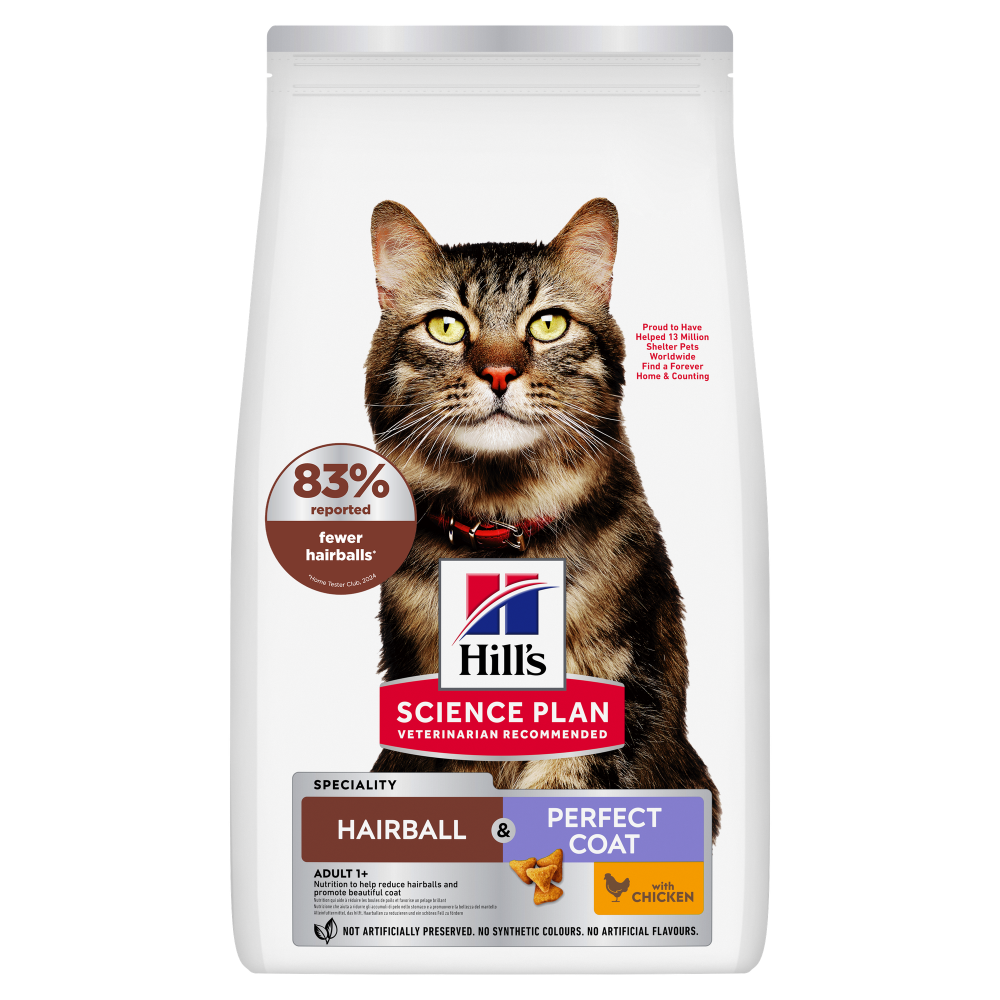 Hill's Science Plan Hairball & Perfect Coat Adult Cat Food with Chicken 1.5Kg Petfast.shop Hill's Cat Dry Food Food petfast.shop EgyptDefault Title 1640.00