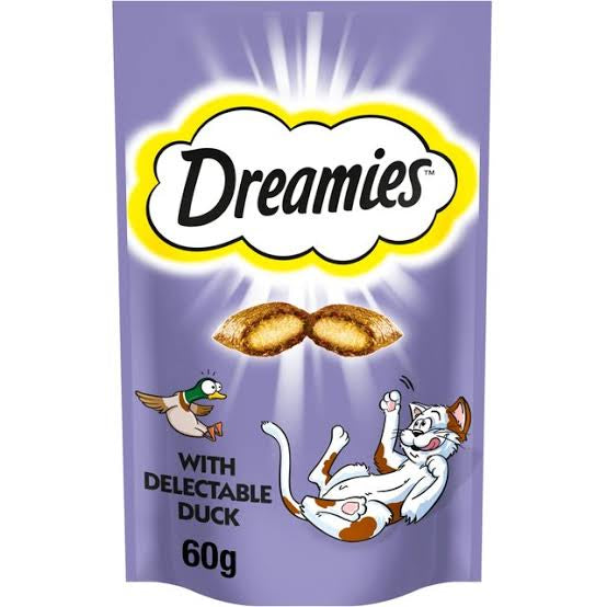 DREAMIES Cat Treat Duck Flavors 60G.