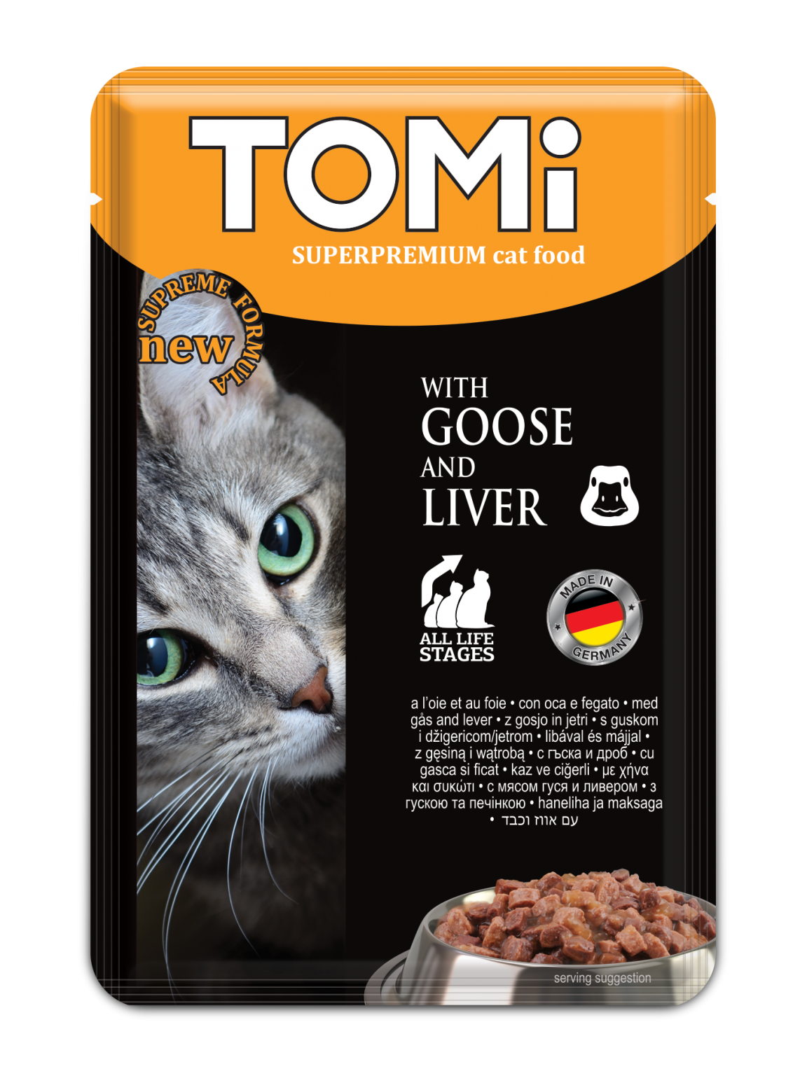 Tomi with Goose & Liver Cat Wetfood (100G).
