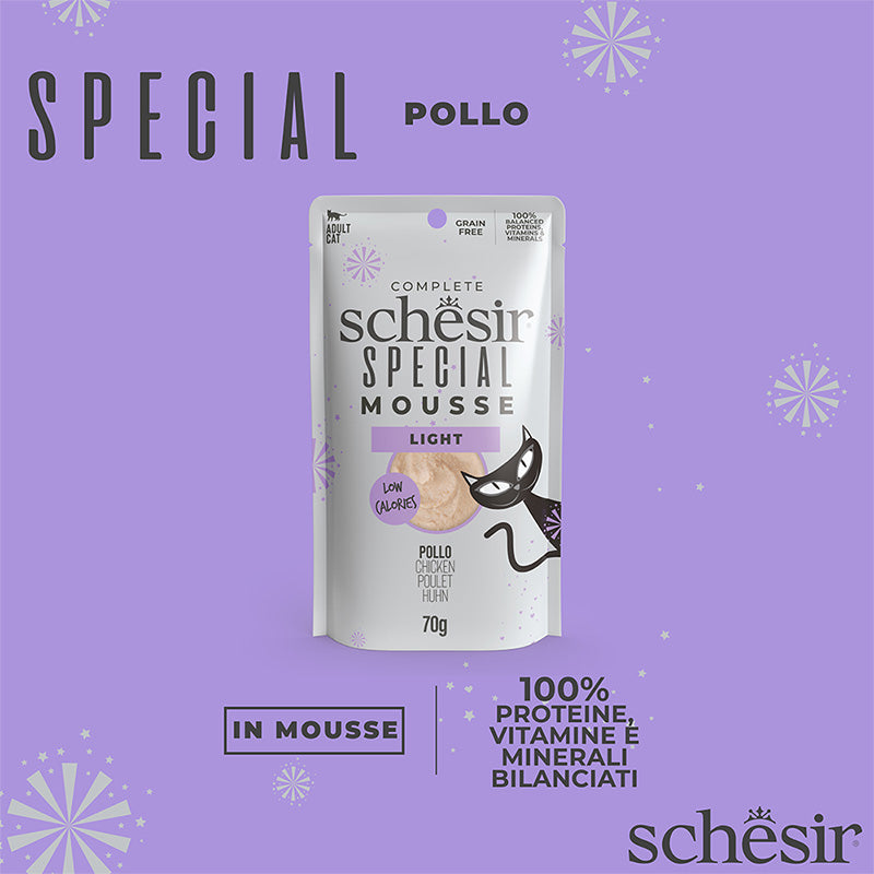 Schesir Light pollo in mousse 70g in busta.