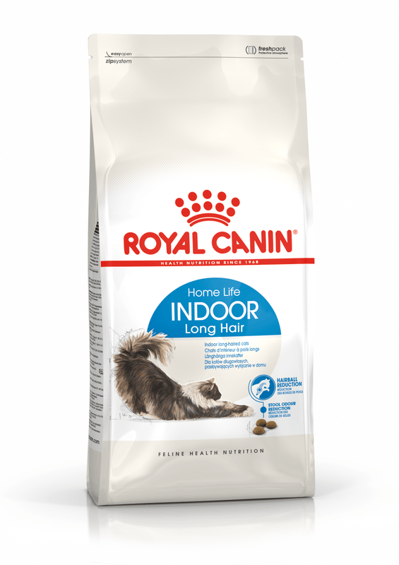 Royal Canin Indoor Long-Hair Adult Cat Food.