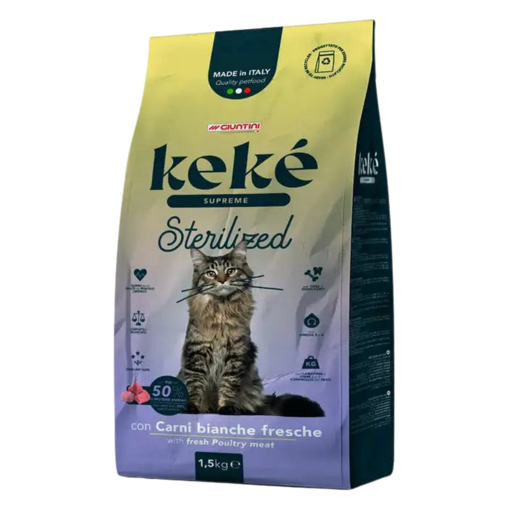 Keke Classic with Chicken for Sterilized Cats 1.5 Kg Petfast.shop