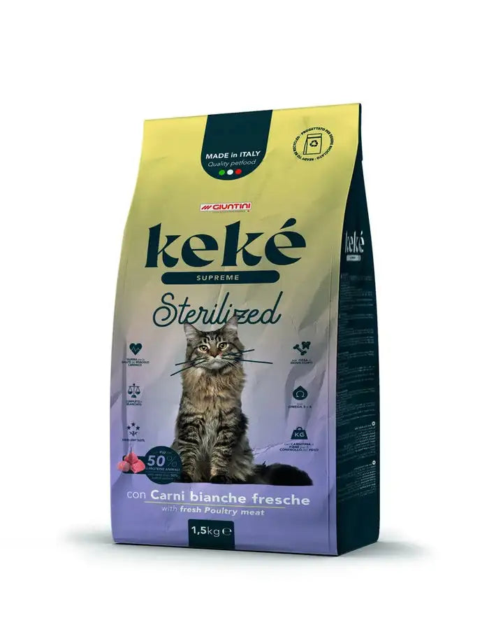 Keke Classic with Chicken for Sterilized Cats 1.5 Kg Petfast.shop