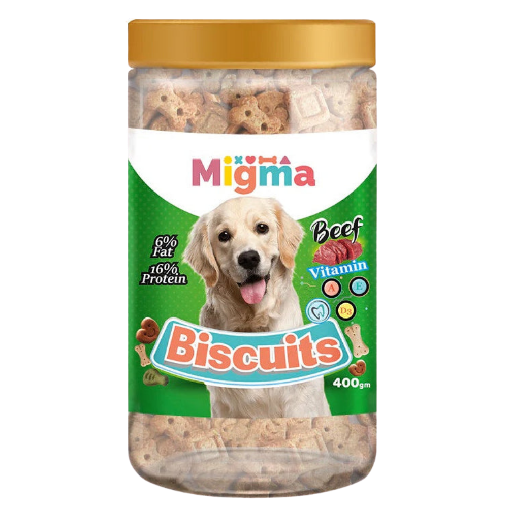 Migma Beef Biscuit Dog Treats 400g.