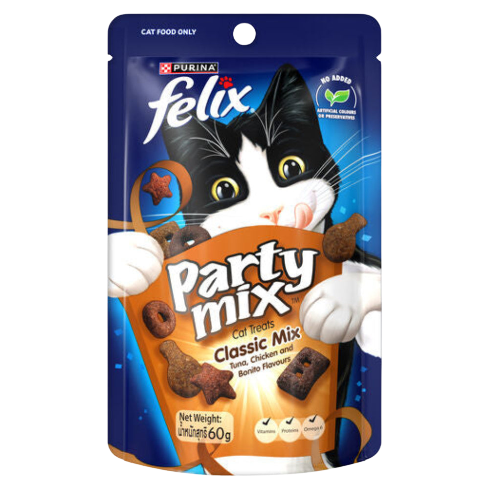 FELIX Party Mix Classic Mix Dry Cat Treats 60g.