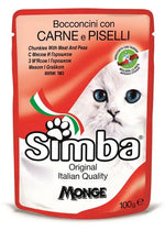 Simba chunkies with meat and peas for cats 100g.
