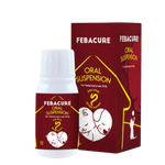 Febacure oral suspension bottle and packaging on a white background