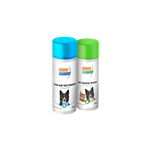 Two Omni Guard pet care products on a blue background
